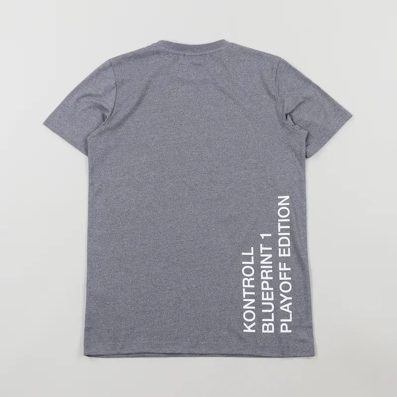 Kappa Kontroll Play-Off T Shirt Grey Medium Melange-3