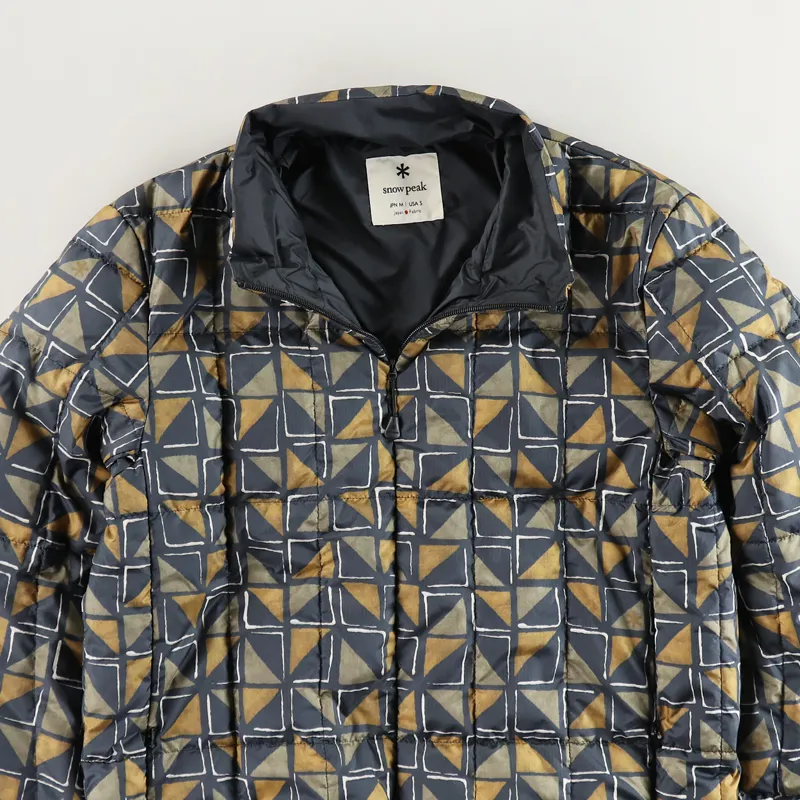 Snow Peak Printed Recycled Middle Down Jacket Khaki-2