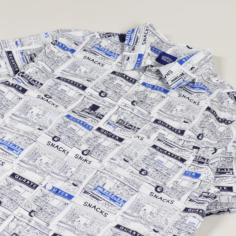 Quartersnacks Vendor Button Up Shirt White-1