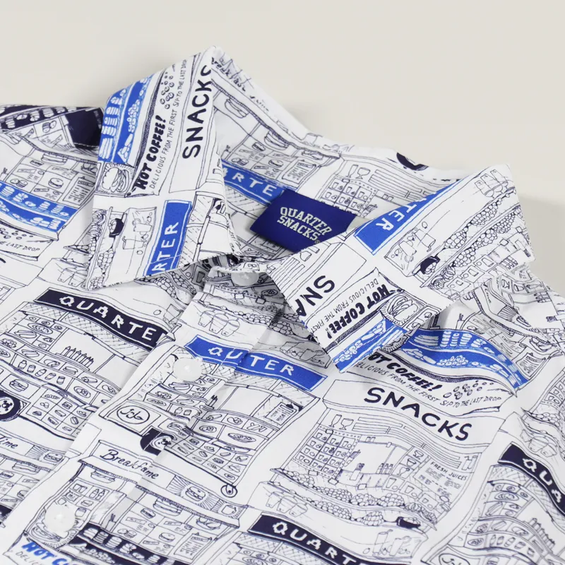 Quartersnacks Vendor Button Up Shirt White-4