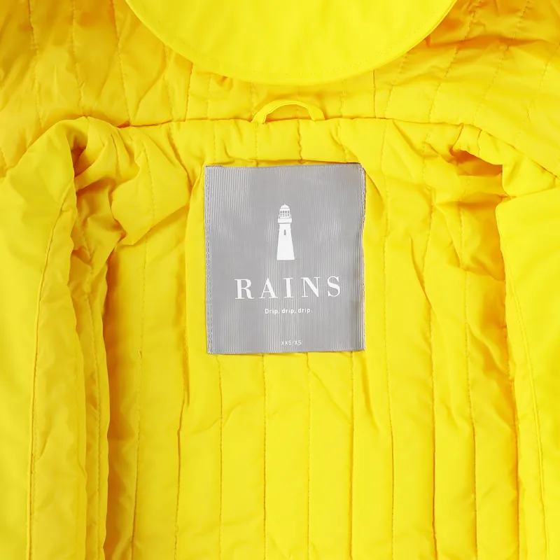 Rains Quilted Waterproof Parka Yellow-4