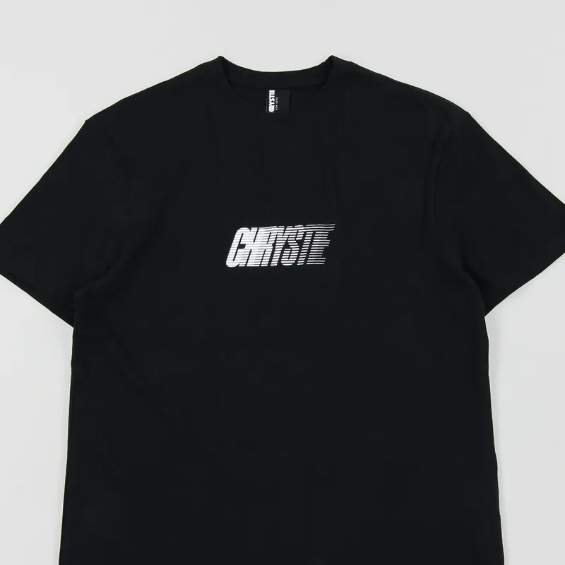 Chrystie NYC Race Logo T Shirt Black-1