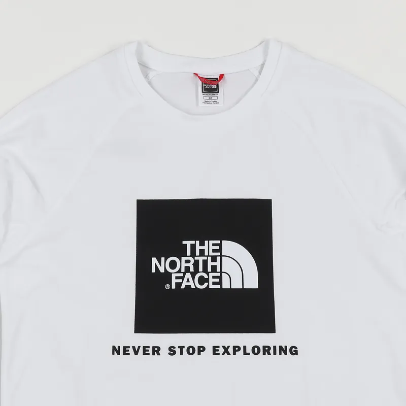 The North Face Raglan Red Box T Shirt White-1