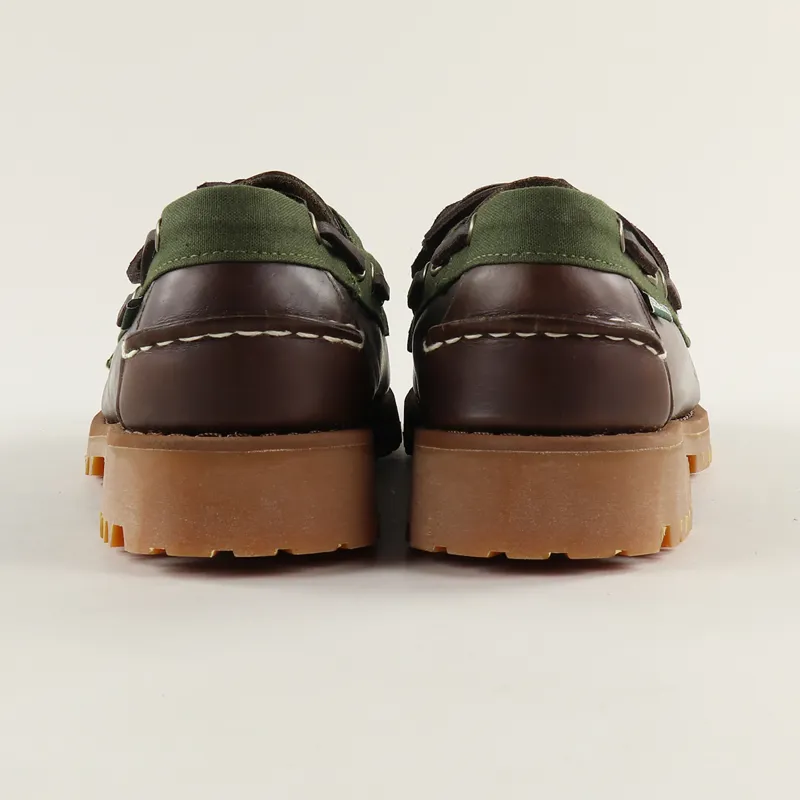 Sebago Campsides Ranger Waxy Millerain Shoes Dark Brown Olive-7