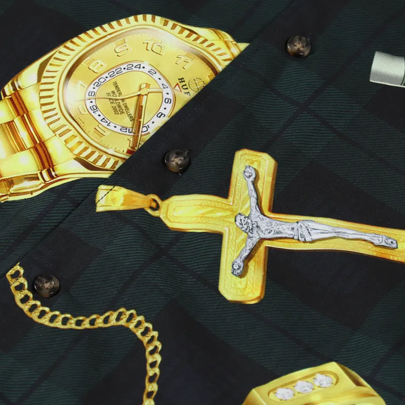 Huf Tenderloin Woven Shirt Black-6