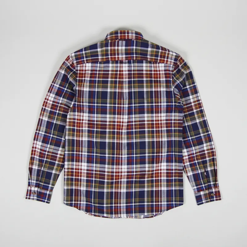 Fred Perry Tartan Shirt Navy-5