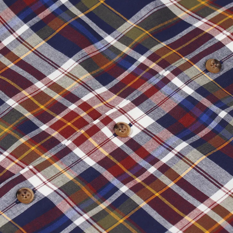 Fred Perry Tartan Shirt Navy-4