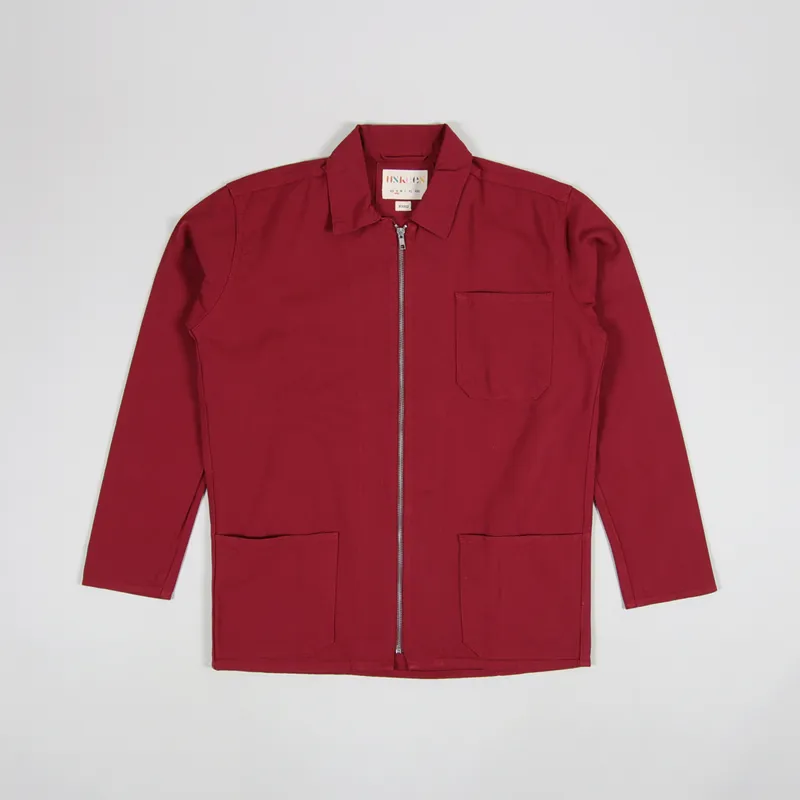 Uskees Zip Over Shirt Red