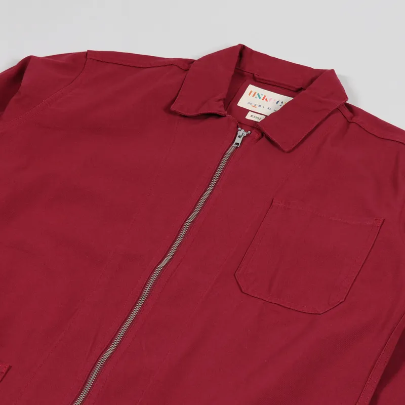 Uskees Zip Over Shirt Red-2