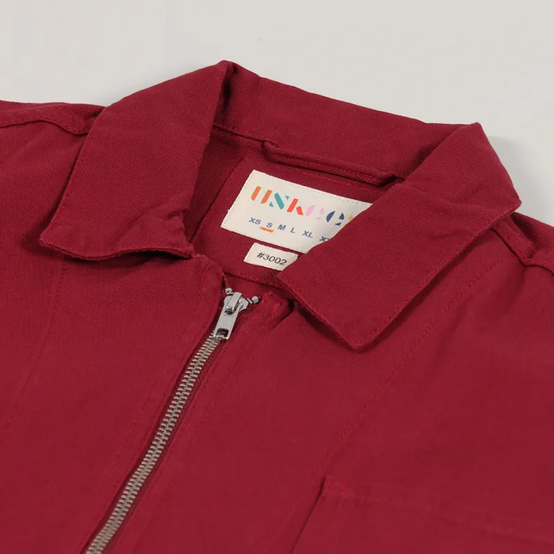 Uskees Zip Over Shirt Red-9