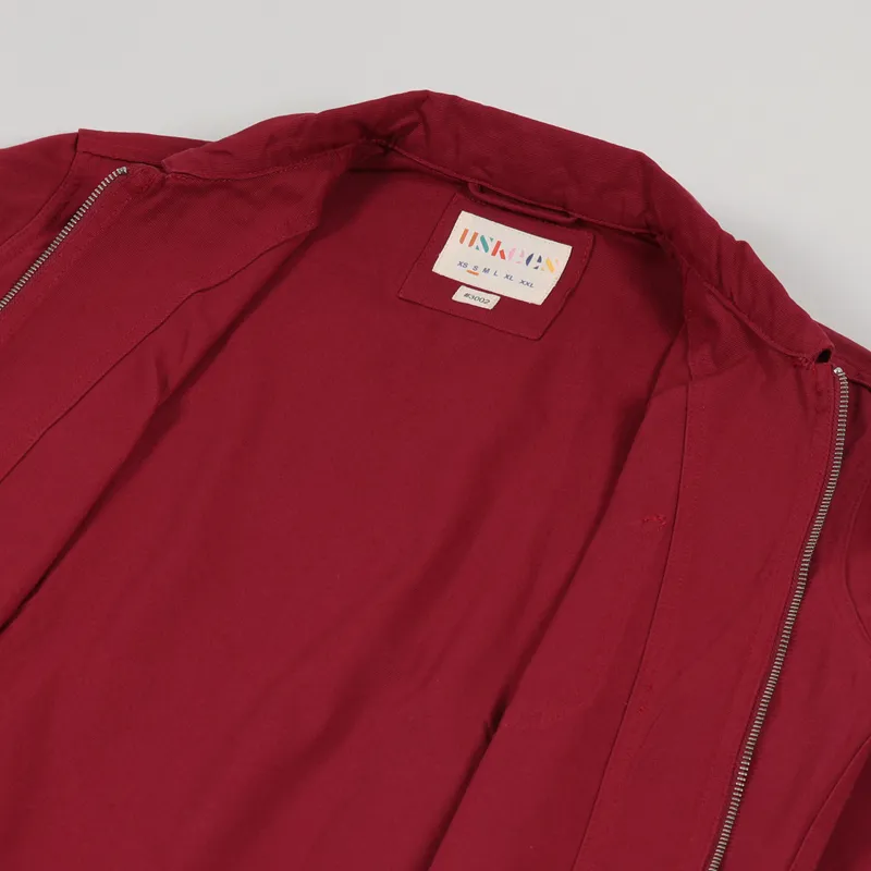 Uskees Zip Over Shirt Red-3