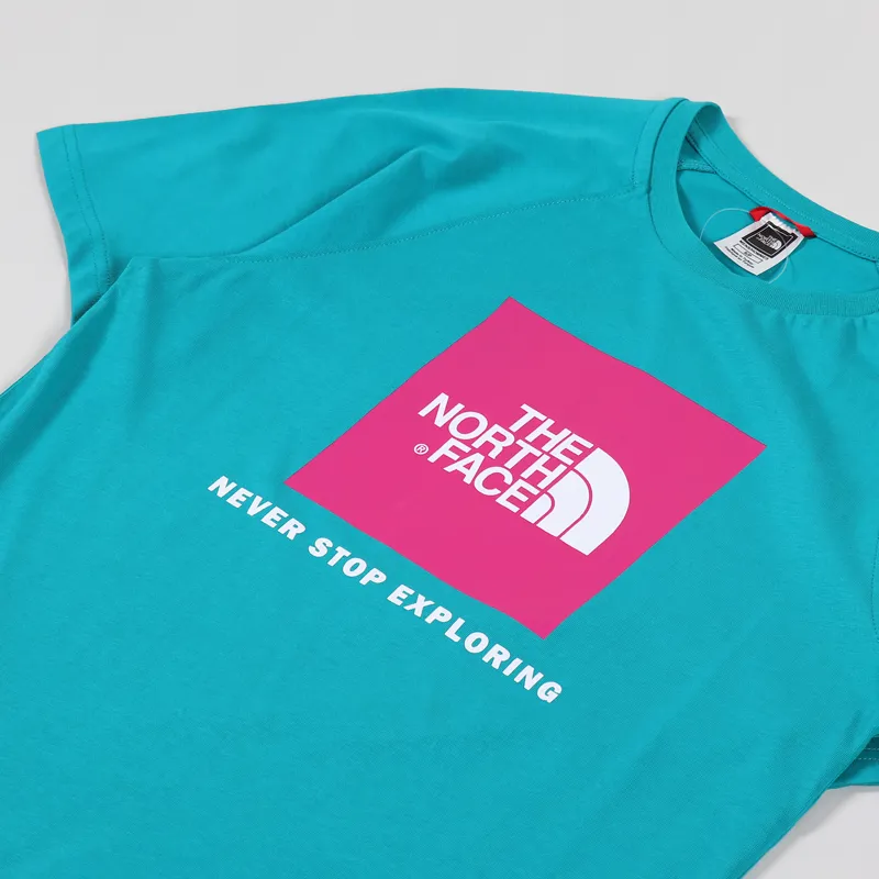 The North Face Raglan Red Box T Shirt Jaiden Green-1