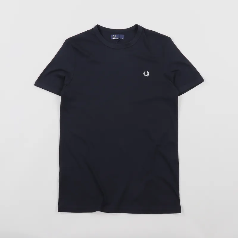 Fred Perry Ringer T Shirt Navy
