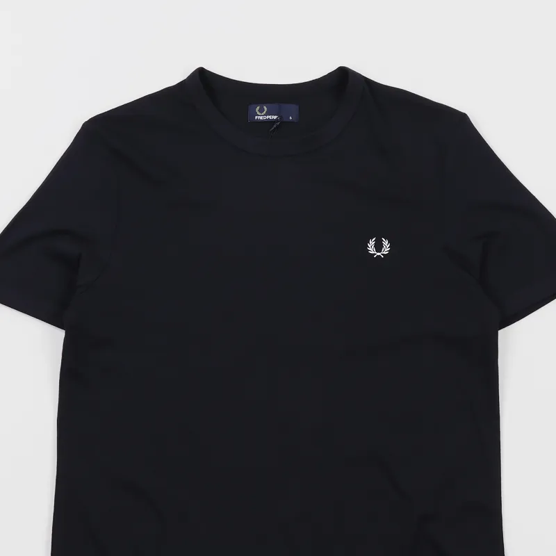 Fred Perry Ringer T Shirt Navy-1