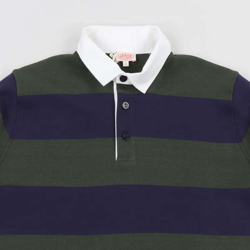Armor Lux Rugby Polo Shirt Navy Aquilla