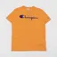 Champion Crewneck Script Logo T Shirt Fluo Orange