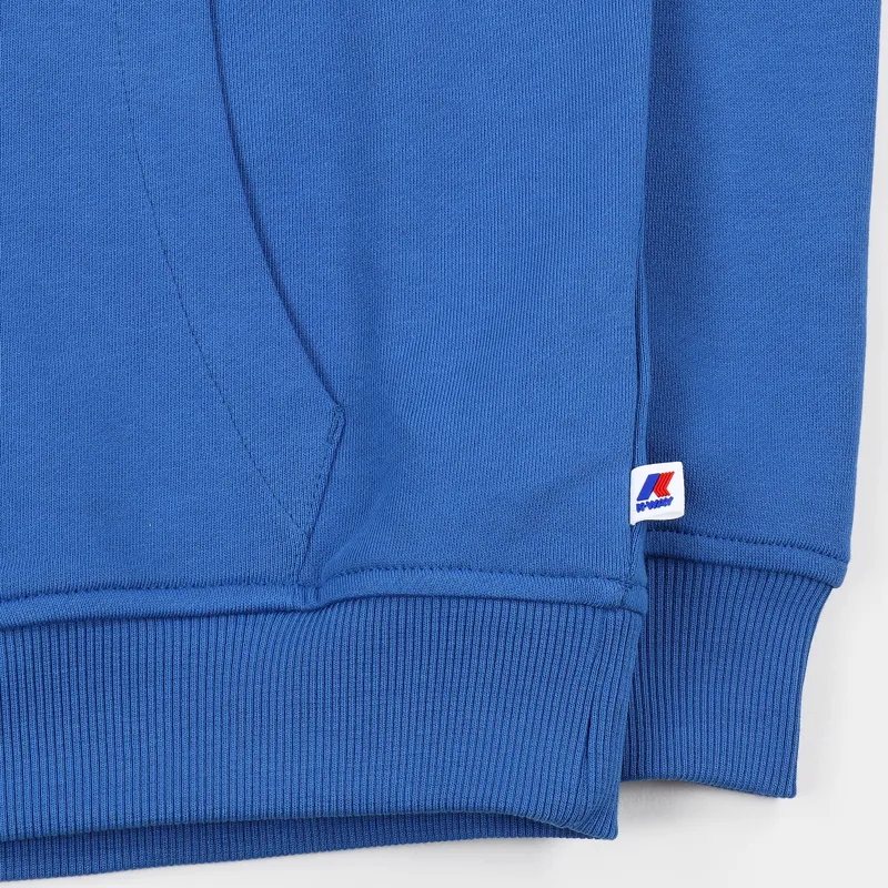 K-Way Sean FT Macro Logo Hoodie Blue Avio-2
