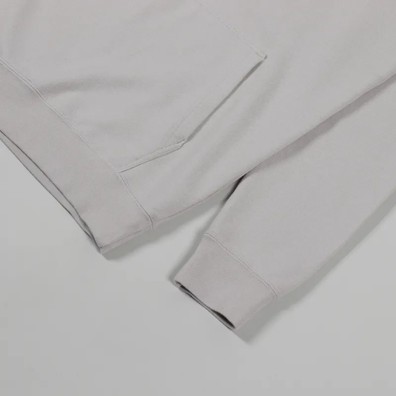 Edwin Self Examination Hooded Sweatshirt Silver Cloud-3