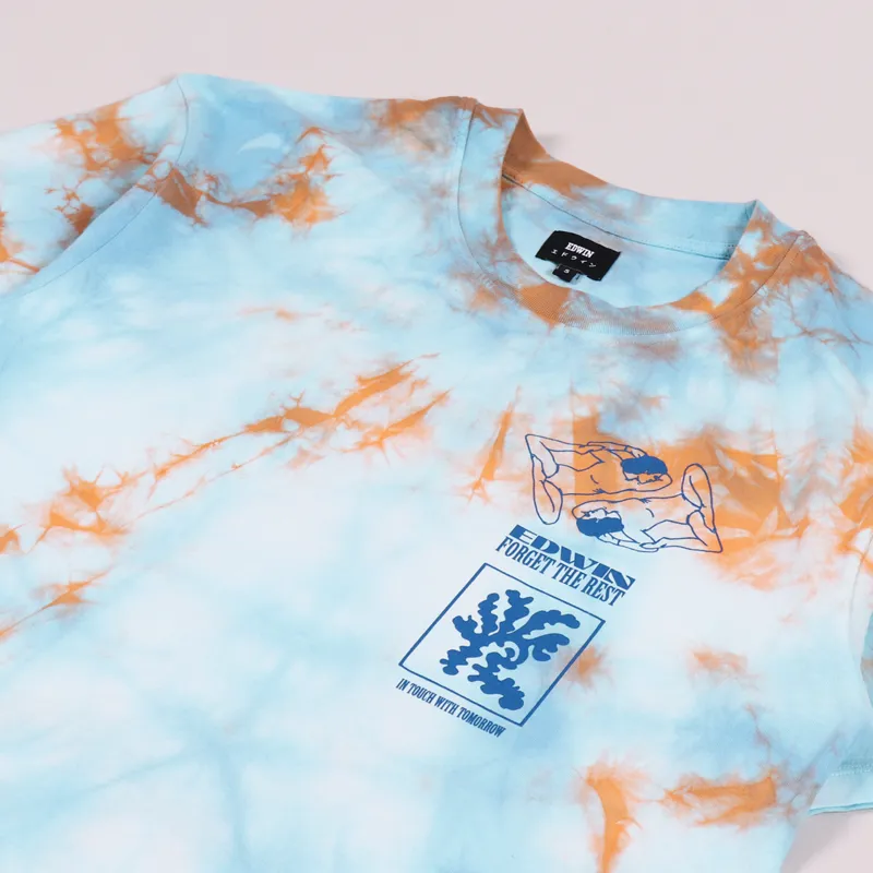 Edwin Self Examination 2 T Shirt Angel Blue Cantaloupe-3