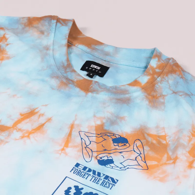 Edwin Self Examination 2 T Shirt Angel Blue Cantaloupe-4