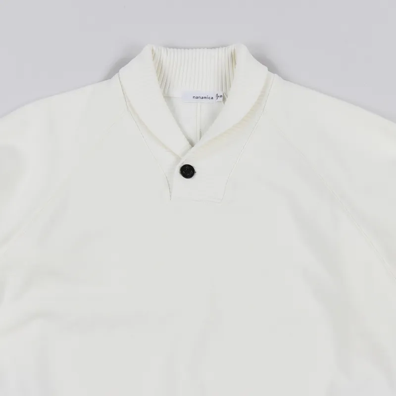 Nanamica Shawl Collar Sweat Off White-1