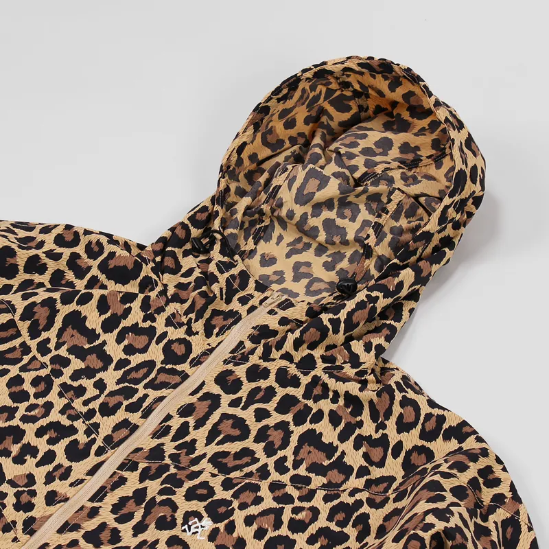 Gramicci Japan Mens Lightweight Logo Shell Jacket Leopard Print