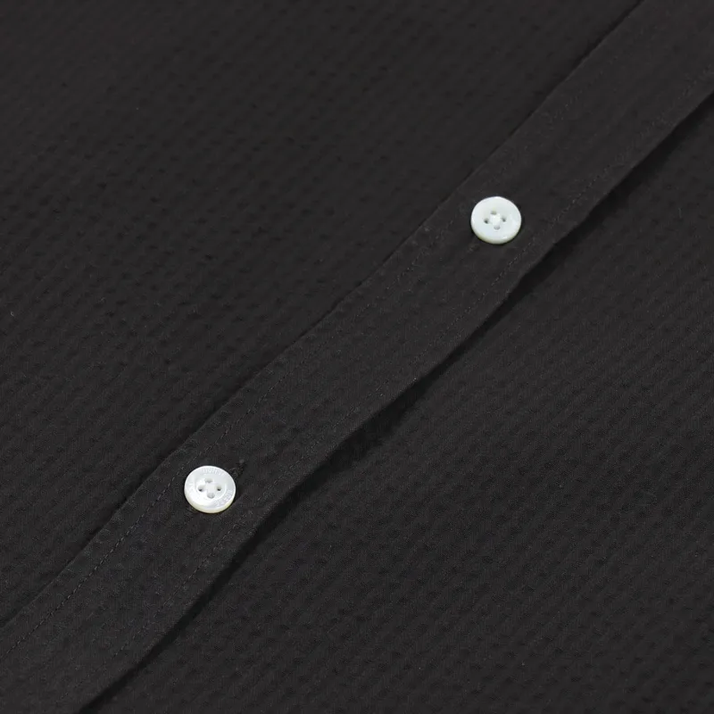 Norse Projects Osvald Seersucker Short Sleeve Shirt Beech Green-2