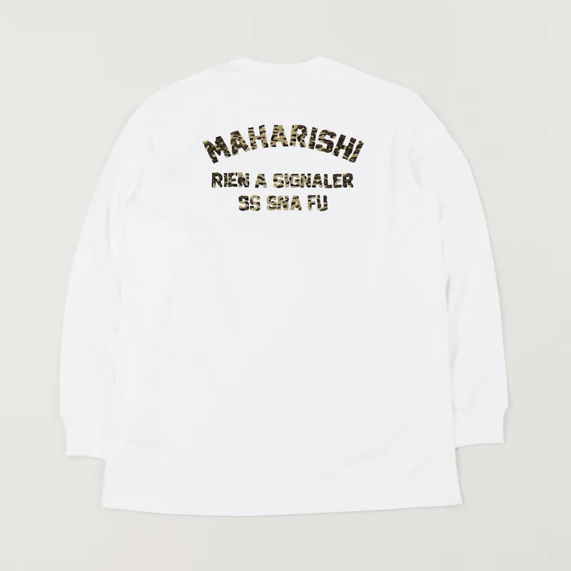 Maharishi Signaler Long Sleeve T Shirt White