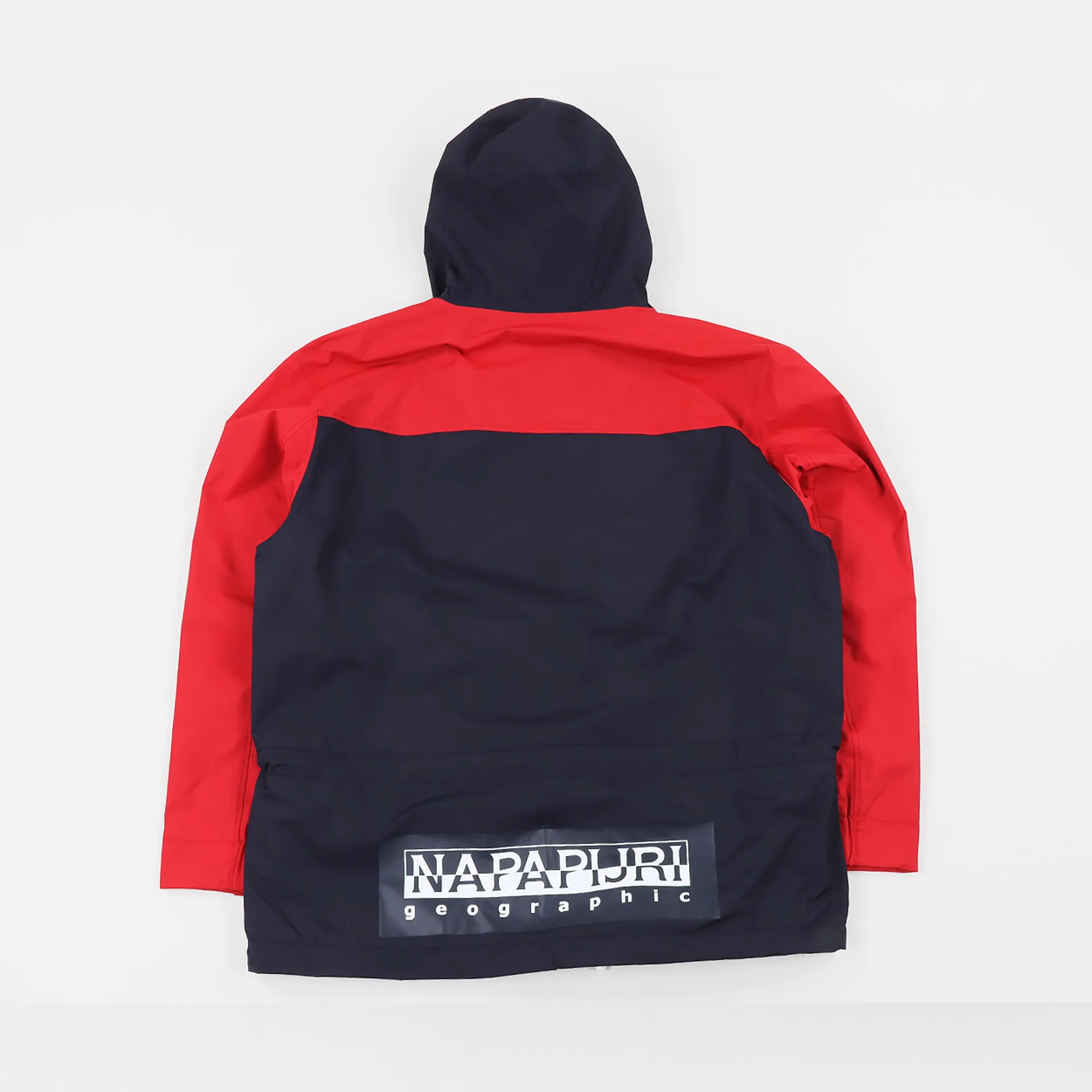 Napapijri Mens Skidoo Tribe Logo Parka Coat Jacket Multi Red Blue