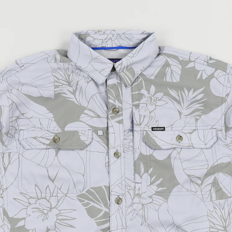 Patagonia Mens Sol Patrol II SS Shirt Valley Flora Tailored Grey