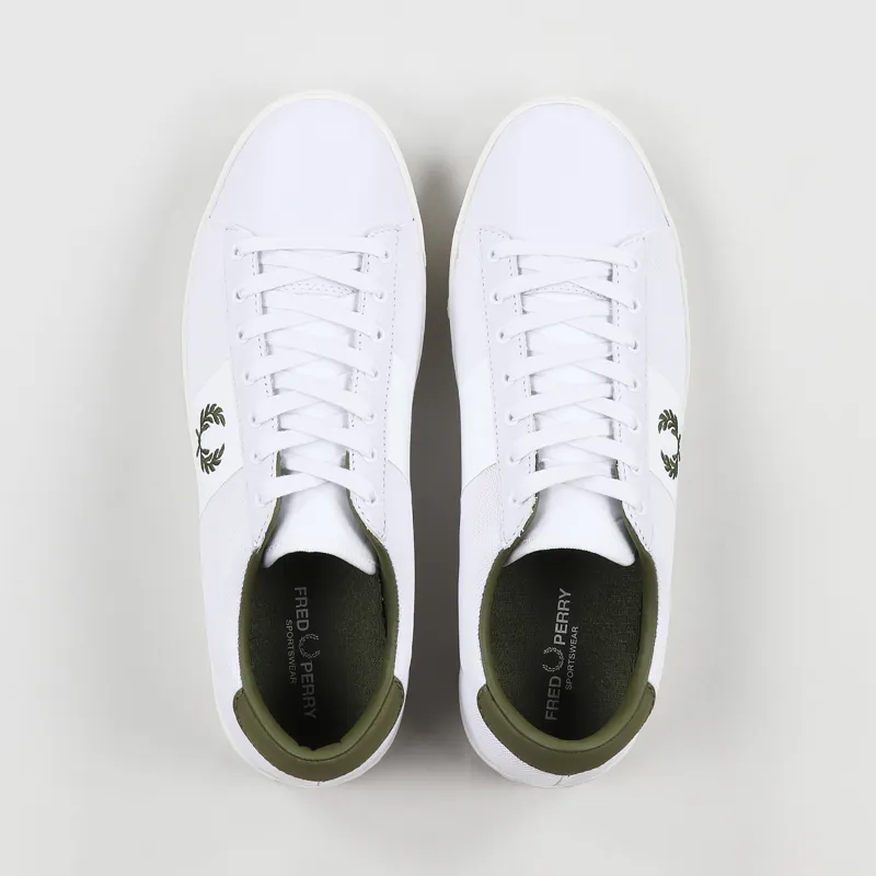 Fred Perry Spencer Mesh Leather Shoes White-6