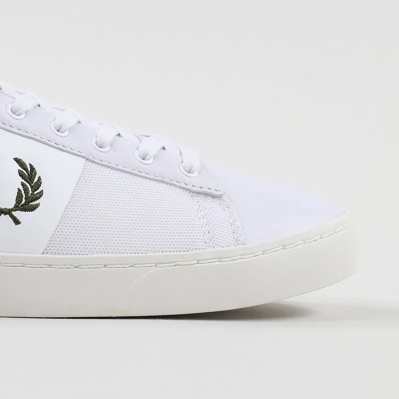 Fred Perry Spencer Mesh Leather Shoes White-2