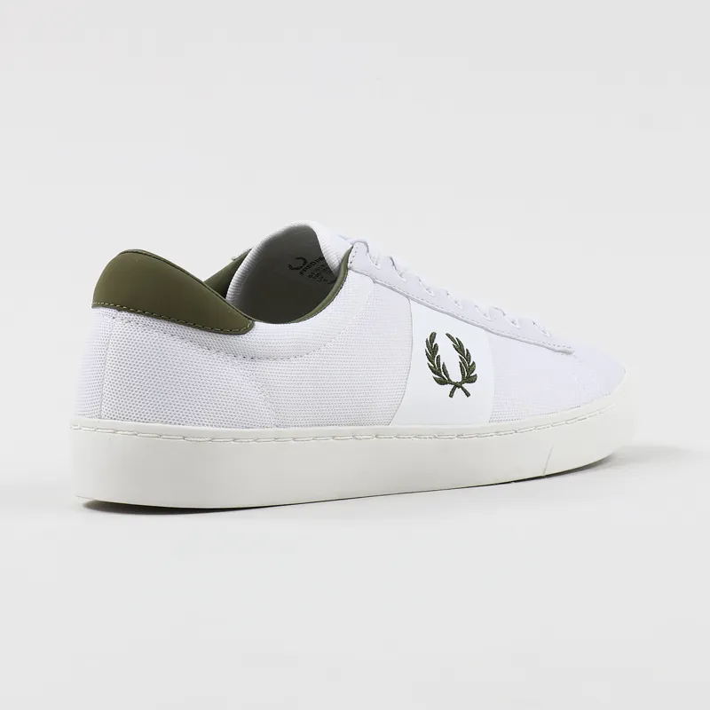 Fred Perry Spencer Mesh Leather Shoes White-5