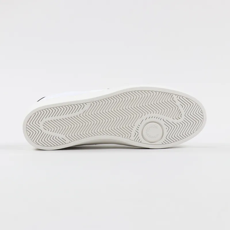 Fred Perry Spencer Mesh Leather Shoes White-7