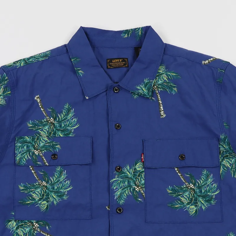 Levi's Skate Short Sleeve Button Down Shirt Watercolour Palm-1