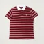 Magenta Striped Polo Shirt Red