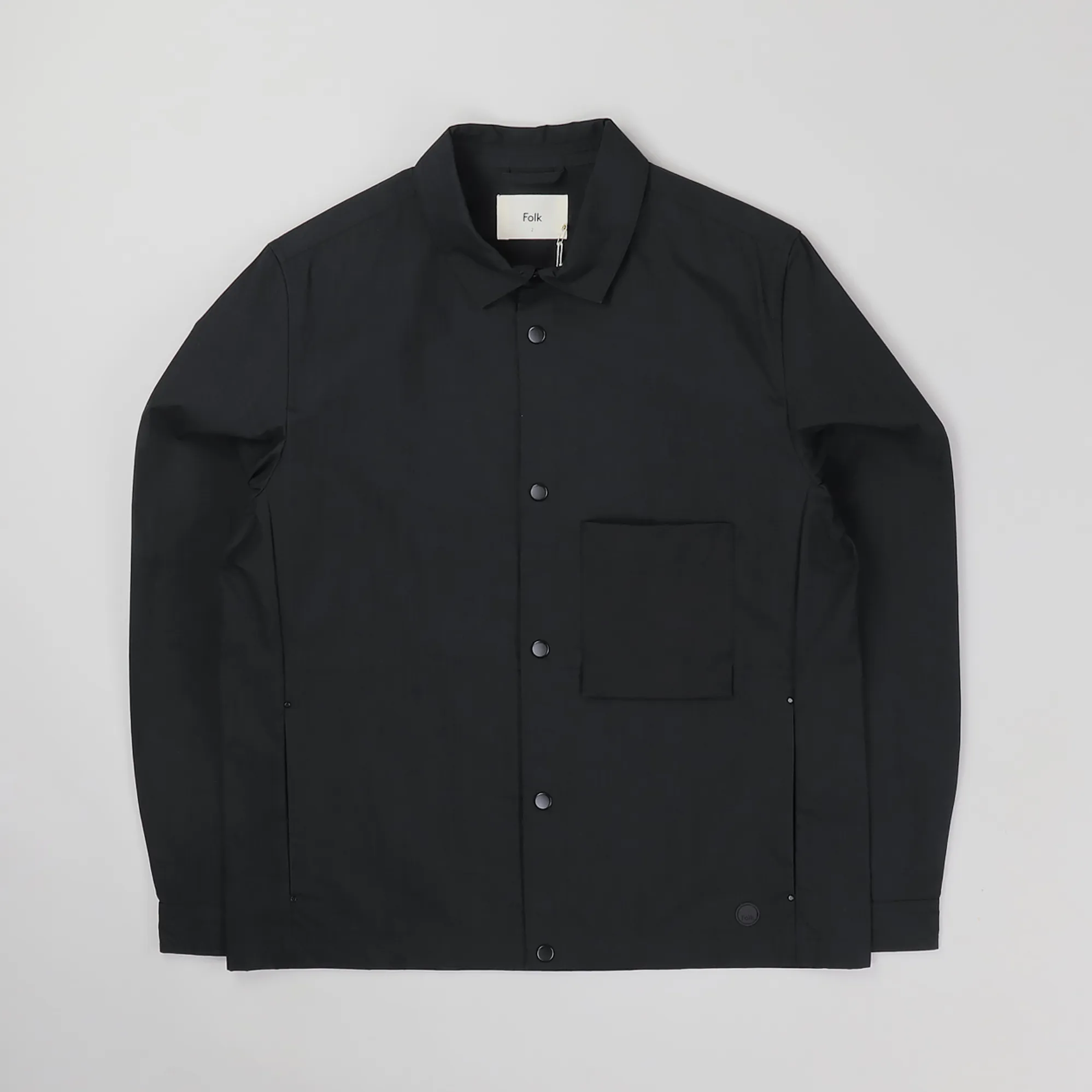 Folk Clothing Mens Ripstop Workwear Stack Jacket Soft Black