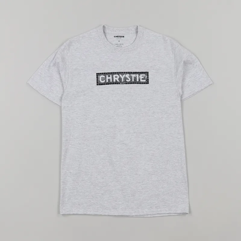 Chrystie NYC Station Logo T Shirt Ash Grey