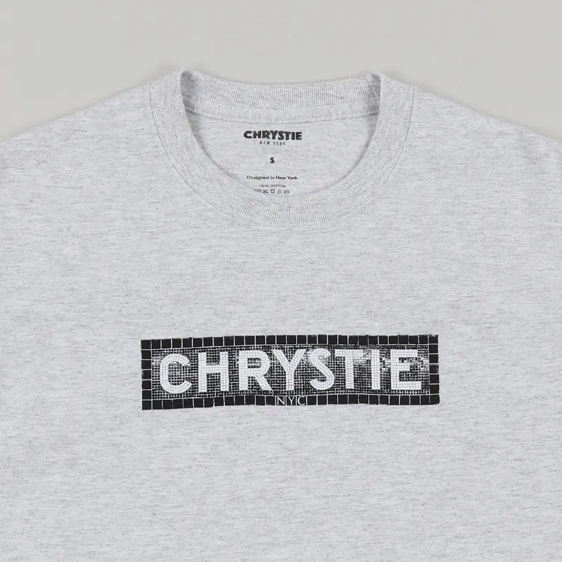 Chrystie NYC Station Logo T Shirt Ash Grey-1