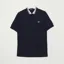 Fred Perry Stripe Collar Pique Shirt French Navy