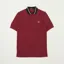 Fred Perry Stripe Collar Pique Shirt Maroon