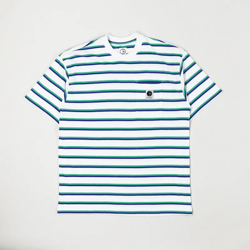 Polar Skate Co. Stripe Pocket T Shirt White