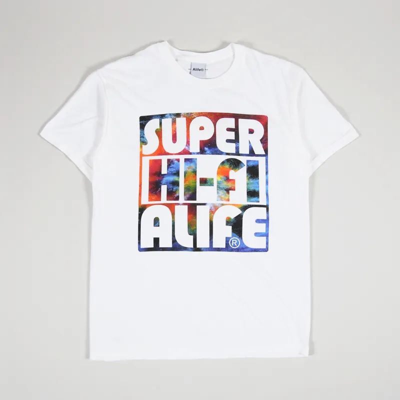 Alife Hi Fi T Shirt White Tie Dye