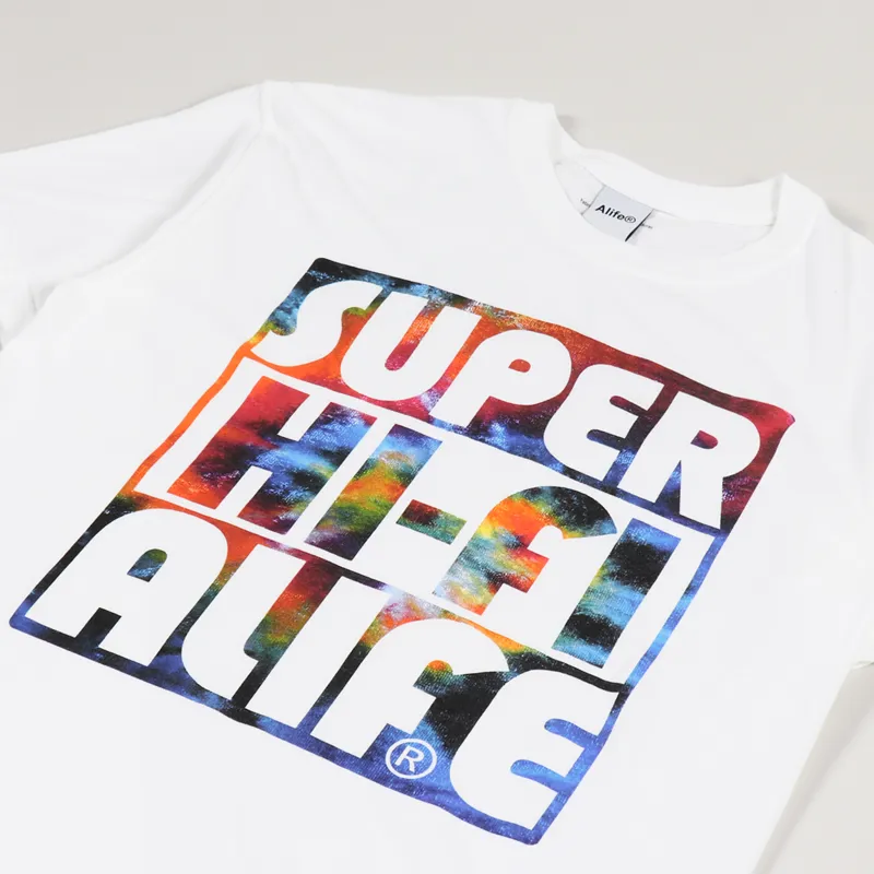 Alife Hi Fi T Shirt White Tie Dye-1