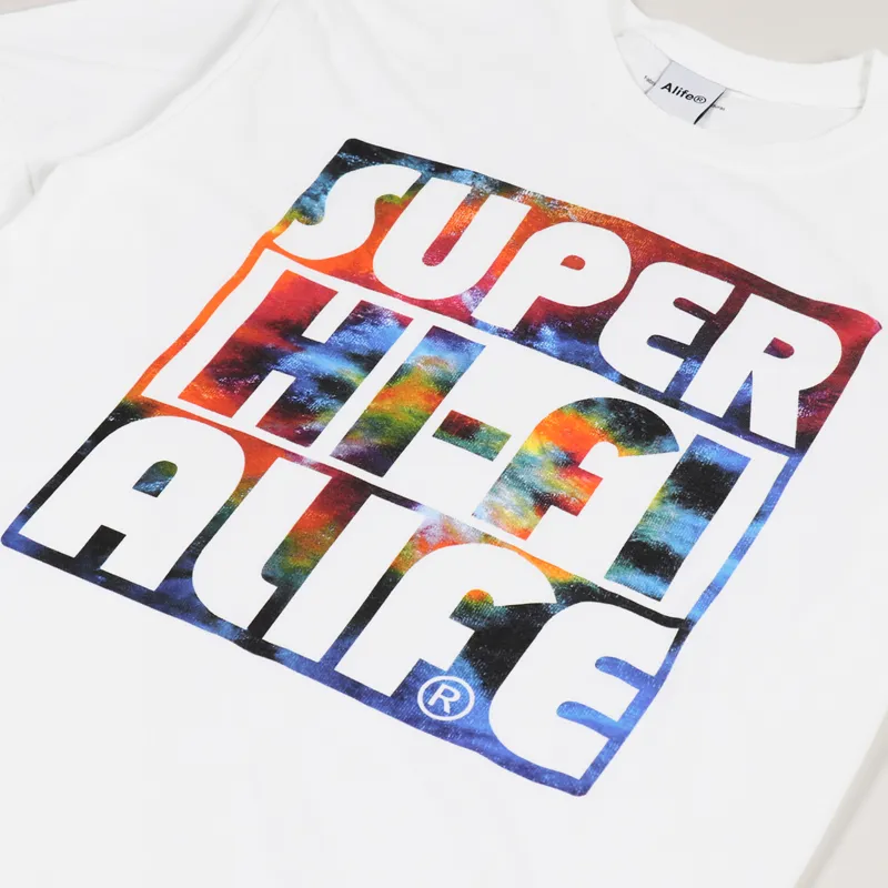 Alife Hi Fi T Shirt White Tie Dye-4
