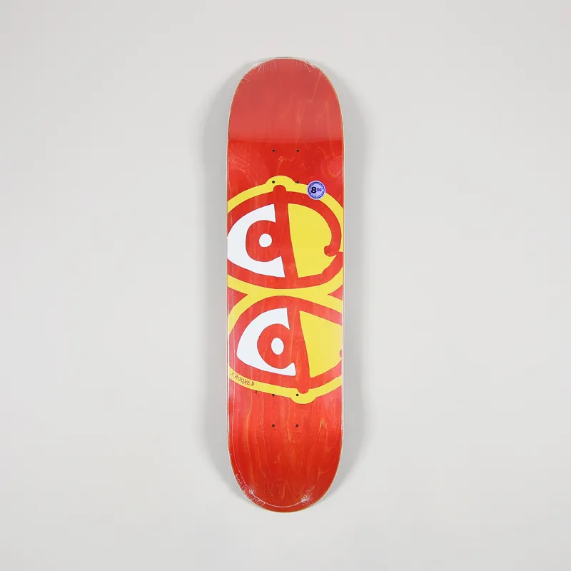 Krooked Team Eyes Deck Yellow Red 8.06 Inch