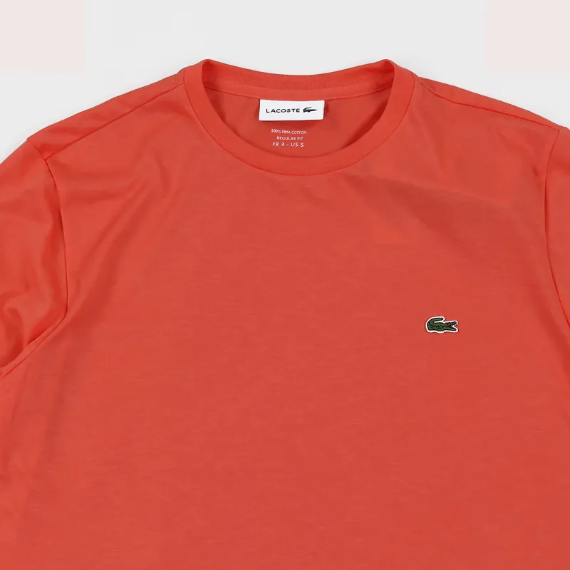 Lacoste Crew Neck T Shirt Light Orange-1