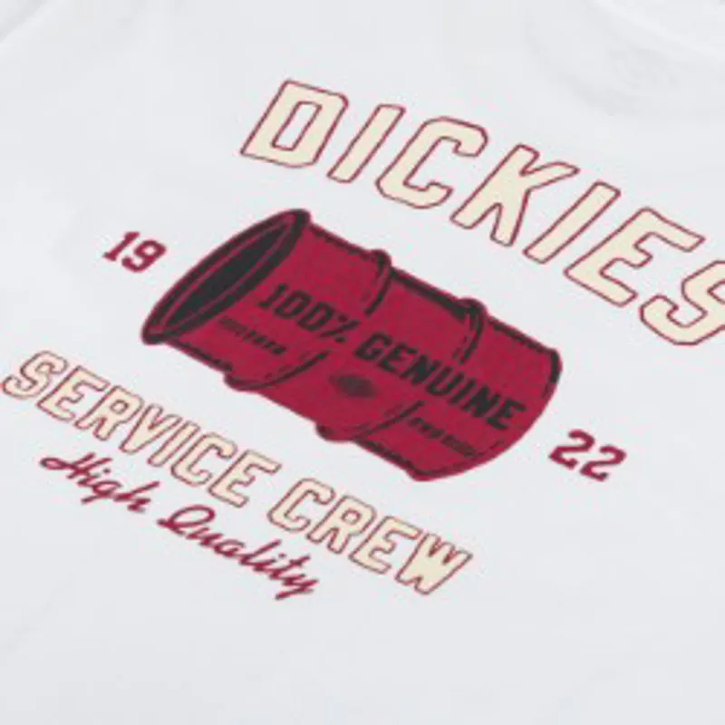Dickies Service Crew T Shirt White-4