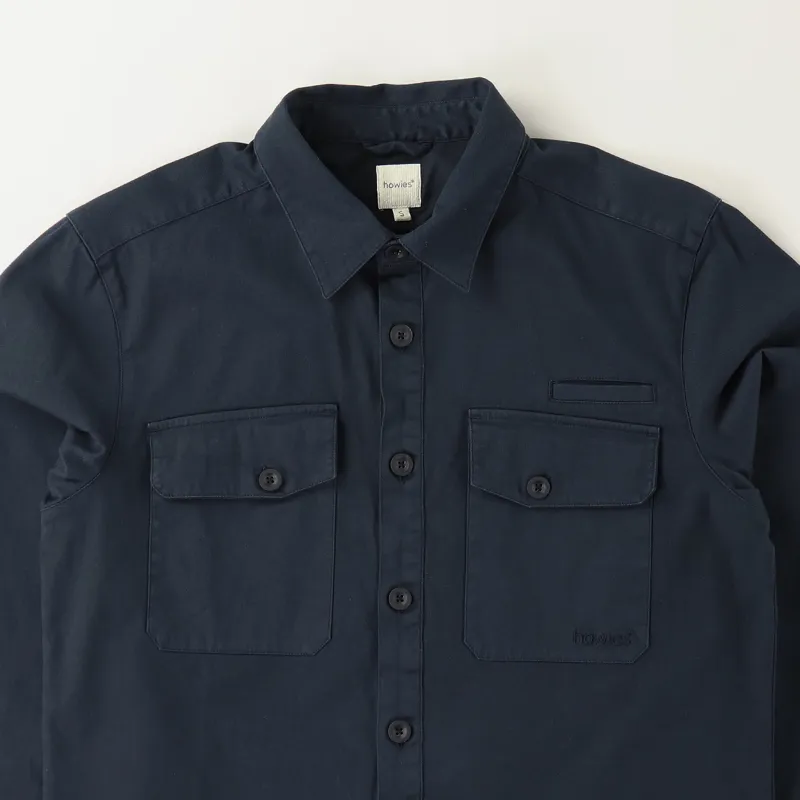 howies Toledo Work Shirt Dark Navy-1