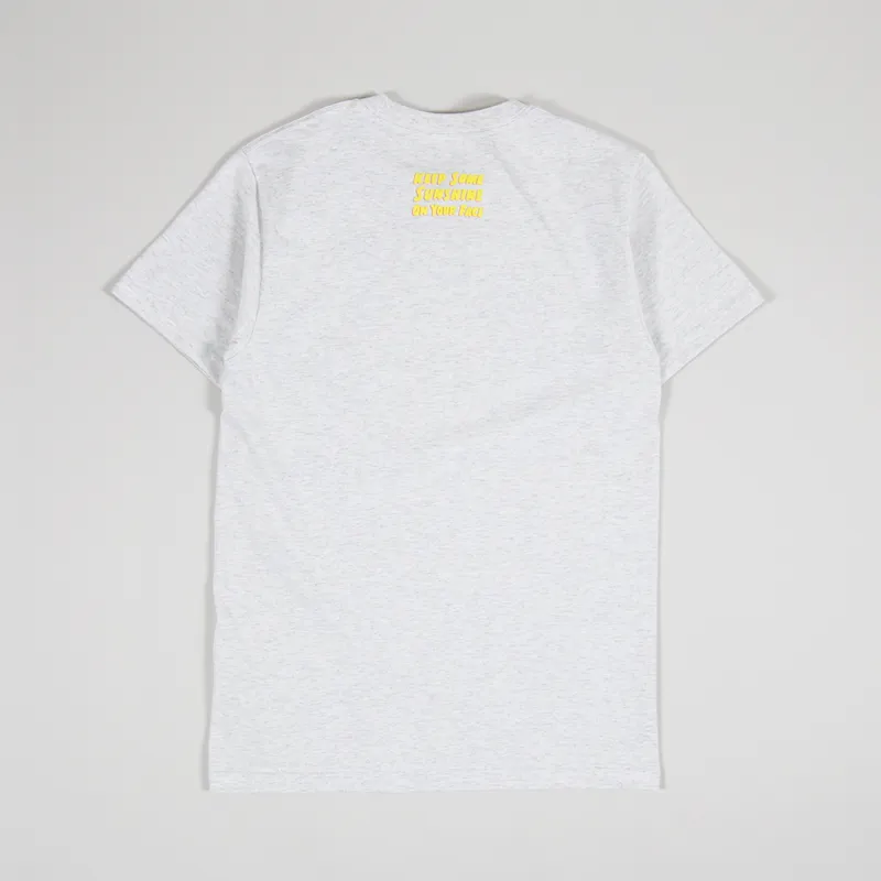 Quartersnacks Track Club Postcard T Shirt Ash Grey